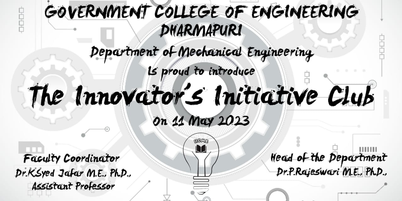The Innovator's Initiative Club Inauguration Poster