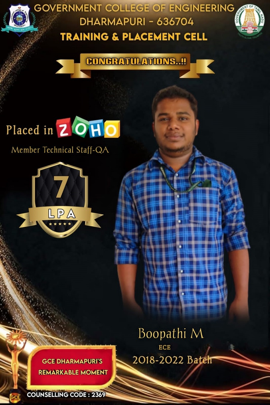 Hearty Congratulations!!!!!!!!!!!!!!!!!!!!!!!!!! BOOPATHI M ...